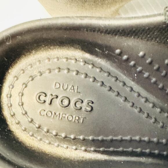 Crocs Clogs Womens 8 Black Slip On Shoes Classic Croslite Comfort Slingback Mule - Picture 10 of 12